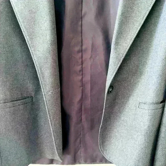 CARRIAGE COURT VINTAGE12 PETITE SHORT WOMENS CAREER CHURCH INTERVIEW GRAY BLAZER - Picture 7 of 8